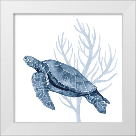 Deep  Blue Sea XVIII White Modern Wood Framed Art Print by Reed, Tara