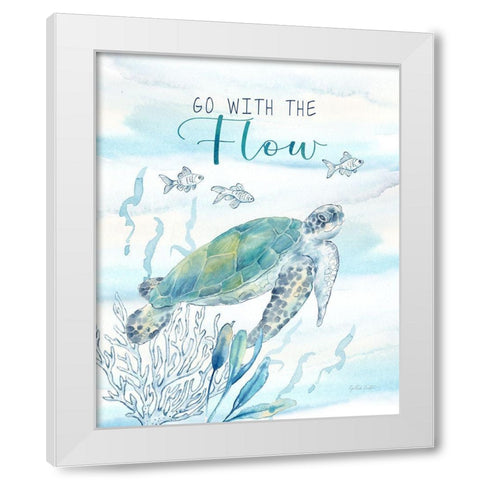 Great Blue Sea XVII White Modern Wood Framed Art Print by Coulter, Cynthia