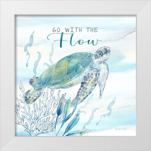 Great Blue Sea XXI White Modern Wood Framed Art Print by Coulter, Cynthia
