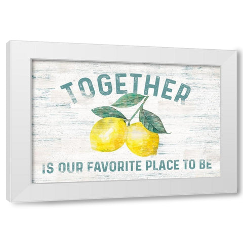 Happy  Thoughts I on White White Modern Wood Framed Art Print by Reed, Tara