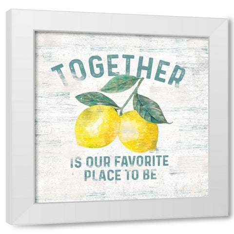 Happy  Thoughts V on White White Modern Wood Framed Art Print by Reed, Tara