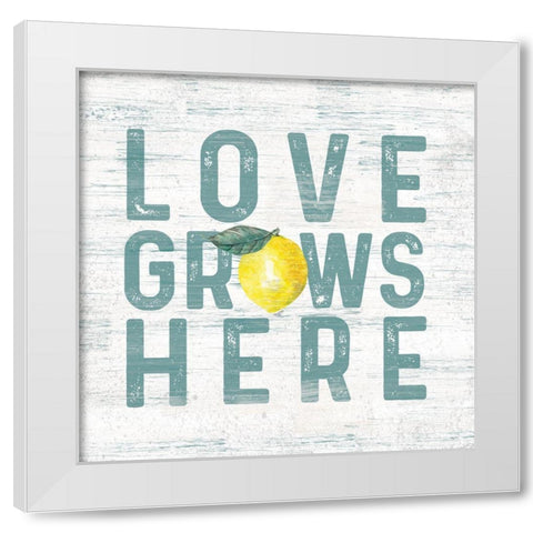 Happy  Thoughts VI on White White Modern Wood Framed Art Print by Reed, Tara