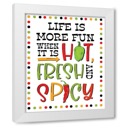 Hot And Spicy VI White Modern Wood Framed Art Print by Reed, Tara