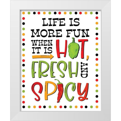 Hot And Spicy VI White Modern Wood Framed Art Print by Reed, Tara