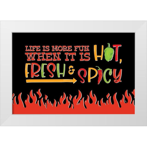 Hot And Spicy XII White Modern Wood Framed Art Print by Reed, Tara