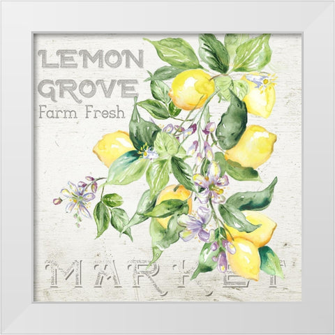 Lemon  Grove II White Modern Wood Framed Art Print by Tre Sorelle Studios