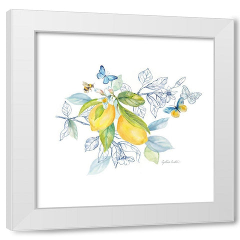 Lemon Sketch Book II White Modern Wood Framed Art Print by Coulter, Cynthia