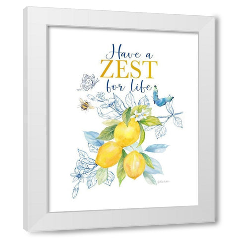 Lemon Sketch Book IV White Modern Wood Framed Art Print by Coulter, Cynthia