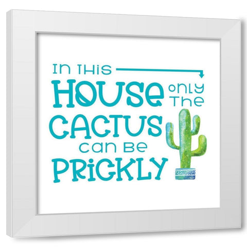 Playful Cactus I White Modern Wood Framed Art Print by Reed, Tara