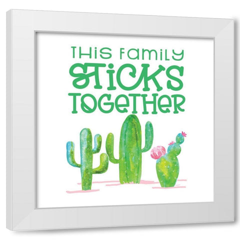 Playful Cactus II White Modern Wood Framed Art Print by Reed, Tara