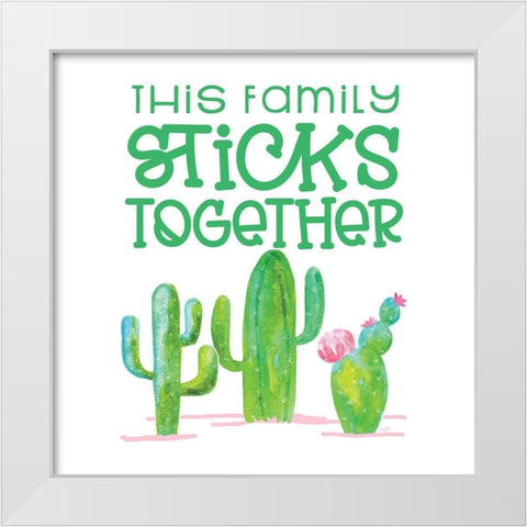 Playful Cactus II White Modern Wood Framed Art Print by Reed, Tara