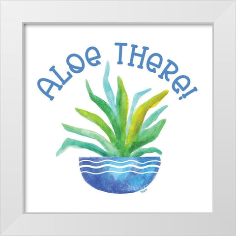 Playful Cactus V White Modern Wood Framed Art Print by Reed, Tara