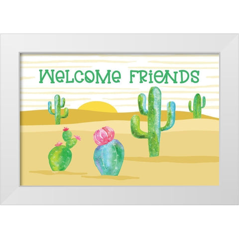 Playful Cactus VIII White Modern Wood Framed Art Print by Reed, Tara