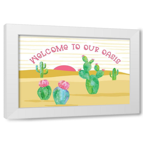 Playful Cactus IX White Modern Wood Framed Art Print by Reed, Tara