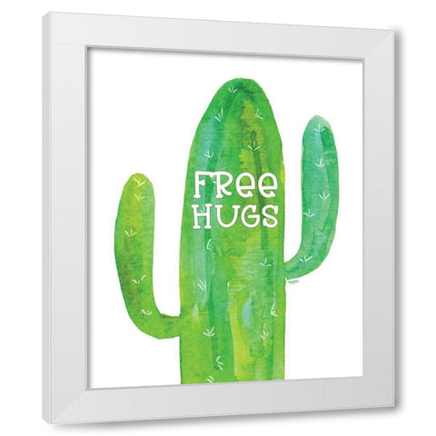 Playful Cactus XII White Modern Wood Framed Art Print by Reed, Tara