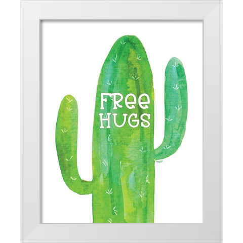 Playful Cactus XII White Modern Wood Framed Art Print by Reed, Tara