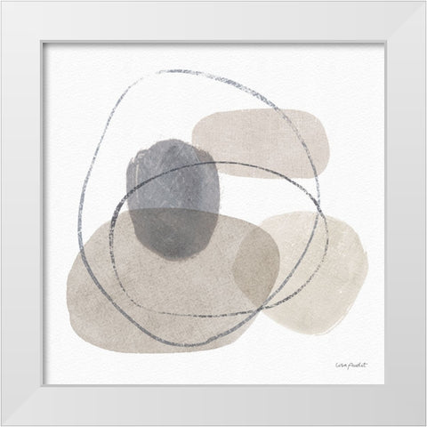 Think  Neutral 07A White Modern Wood Framed Art Print by Audit, Lisa