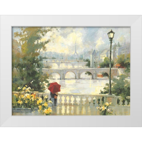 Paris Mist White Modern Wood Framed Art Print by Simandle, Marilyn