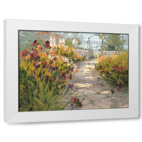 Italian Village White Modern Wood Framed Art Print by Simandle, Marilyn