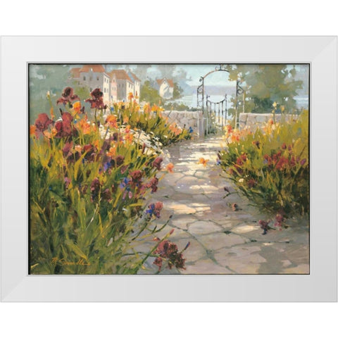 Italian Village White Modern Wood Framed Art Print by Simandle, Marilyn