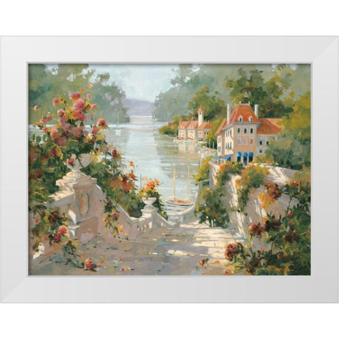 Italian Harbour White Modern Wood Framed Art Print by Simandle, Marilyn