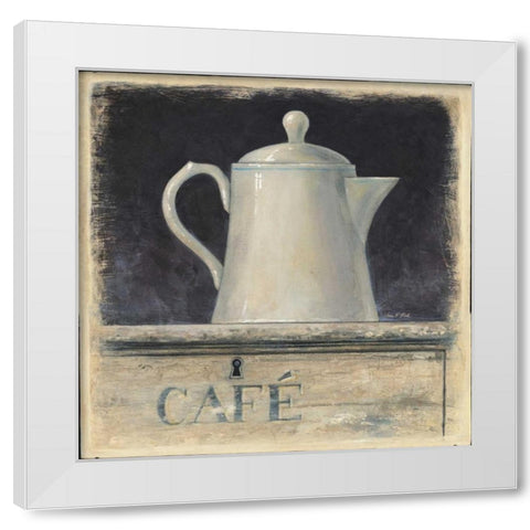 Creme De Provence White Modern Wood Framed Art Print by Fisk, Arnie