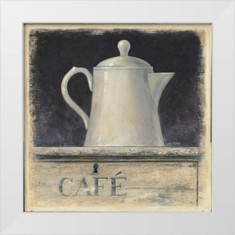 Creme De Provence White Modern Wood Framed Art Print by Fisk, Arnie