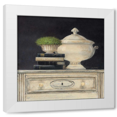 Cream Tureen White Modern Wood Framed Art Print by Fisk, Arnie