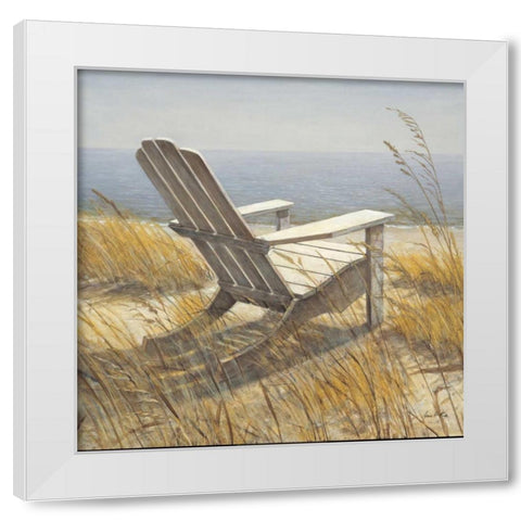 Shoreline Chair White Modern Wood Framed Art Print by Fisk, Arnie