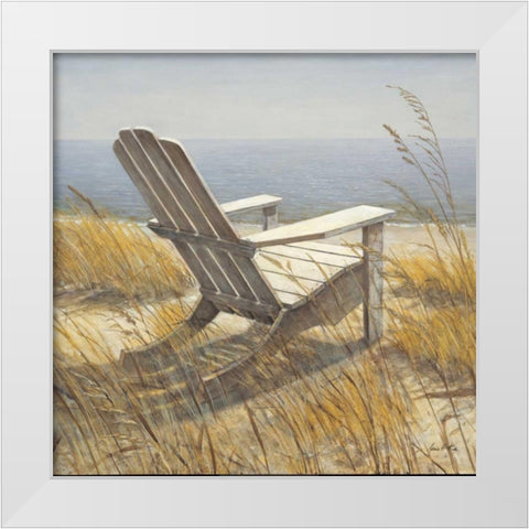 Shoreline Chair White Modern Wood Framed Art Print by Fisk, Arnie