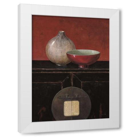 Asian Armoire - Noir White Modern Wood Framed Art Print by Fisk, Arnie