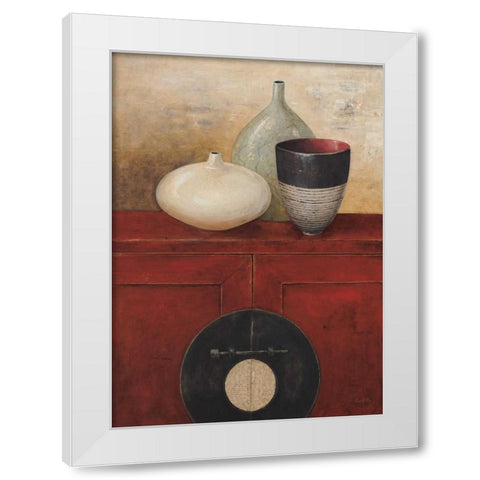 Asian Armoire - Rouge White Modern Wood Framed Art Print by Fisk, Arnie