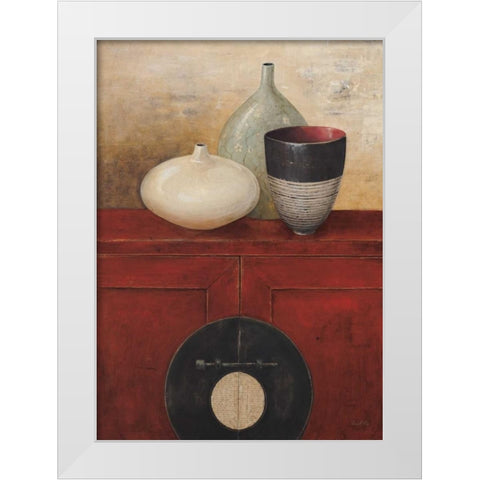 Asian Armoire - Rouge White Modern Wood Framed Art Print by Fisk, Arnie