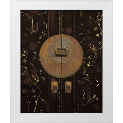 Mystic Bird Armoire White Modern Wood Framed Art Print by Fisk, Arnie