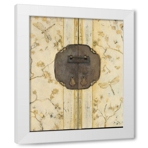 Dragonfly Armoire White Modern Wood Framed Art Print by Fisk, Arnie