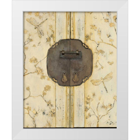 Dragonfly Armoire White Modern Wood Framed Art Print by Fisk, Arnie