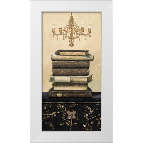 Book Story 1 White Modern Wood Framed Art Print by Fisk, Arnie