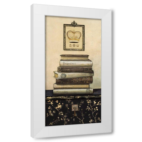 Book Story 2 White Modern Wood Framed Art Print by Fisk, Arnie