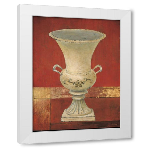 Urn 1 White Modern Wood Framed Art Print by Fisk, Arnie