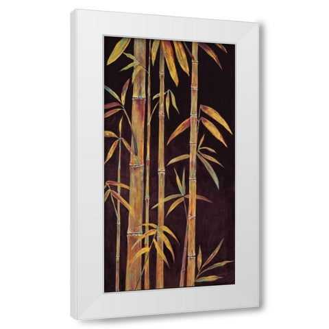 Gilded Bamboo 2  White Modern Wood Framed Art Print by Fisk, Arnie