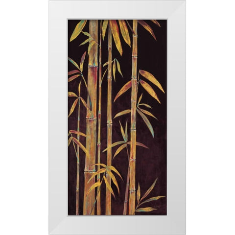 Gilded Bamboo 2  White Modern Wood Framed Art Print by Fisk, Arnie