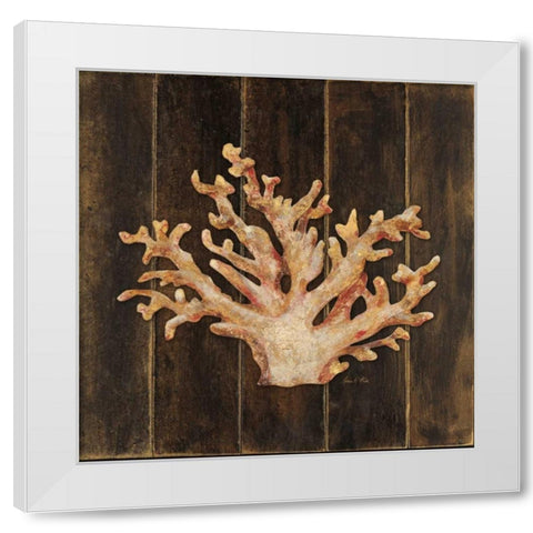 Ocean Coral White Modern Wood Framed Art Print by Fisk, Arnie