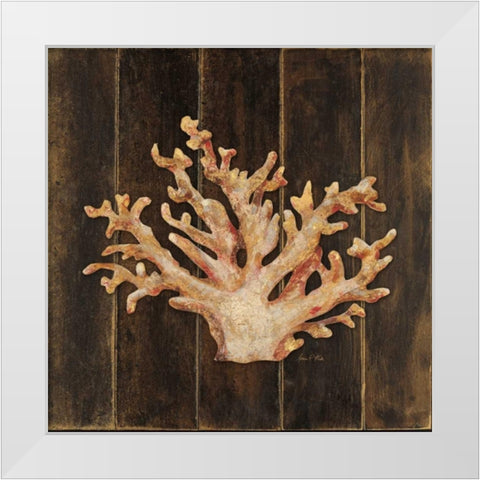 Ocean Coral White Modern Wood Framed Art Print by Fisk, Arnie