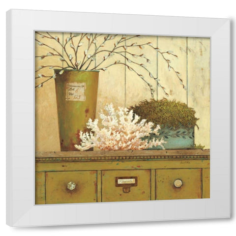 Vintage Garden 1 White Modern Wood Framed Art Print by Fisk, Arnie