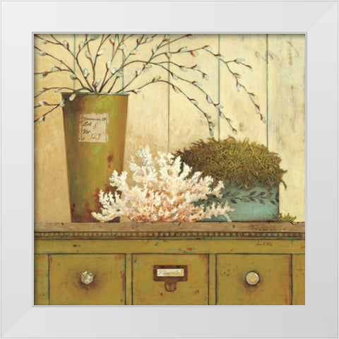 Vintage Garden 1 White Modern Wood Framed Art Print by Fisk, Arnie