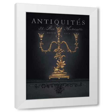 Antiquites White Modern Wood Framed Art Print by Fisk, Arnie