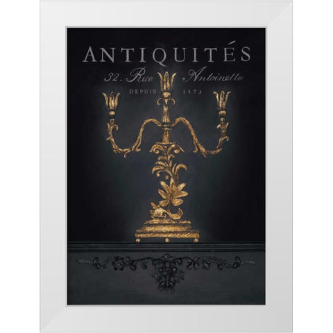 Antiquites White Modern Wood Framed Art Print by Fisk, Arnie