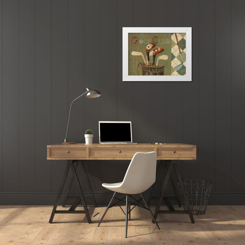Golf Club White Modern Wood Framed Art Print by Fisk, Arnie