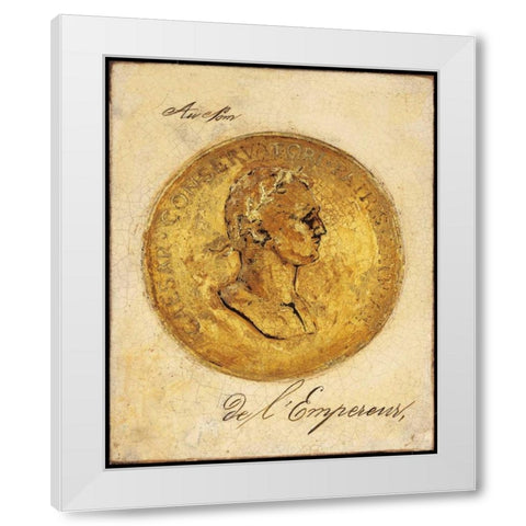 Golden Empire White Modern Wood Framed Art Print by Fisk, Arnie