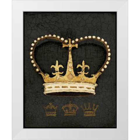 Royal Crown White Modern Wood Framed Art Print by Fisk, Arnie